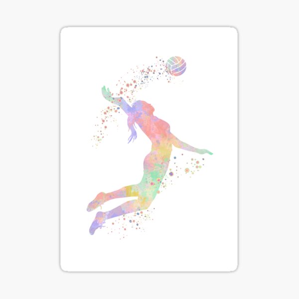 Item preview, Girl Volleyball Watercolor Sports Gifts designed and sold by LotusGifts.