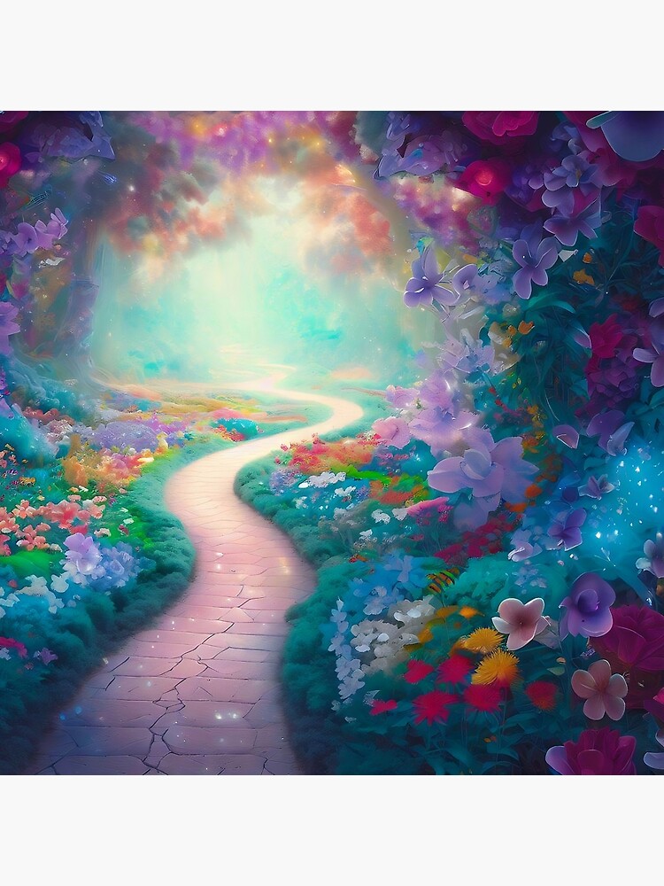 Thumbnail 3 of 3, Poster, The Flower Path designed and sold by cokemann.