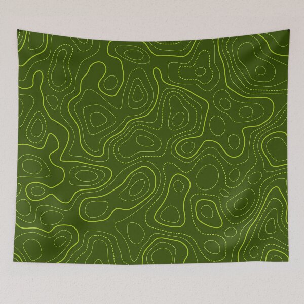 Item preview, Topography Pattern. Army green and green color designed and sold by Aetherier.
