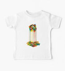 Rainbow Abstraction melted rubiks cube Baby Tee