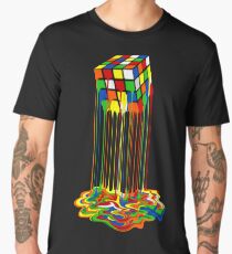 Rainbow Abstraction melted rubiks cube Men's Premium T-Shirt
