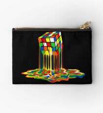 Rainbow Abstraction melted rubiks cube Studio Pouch