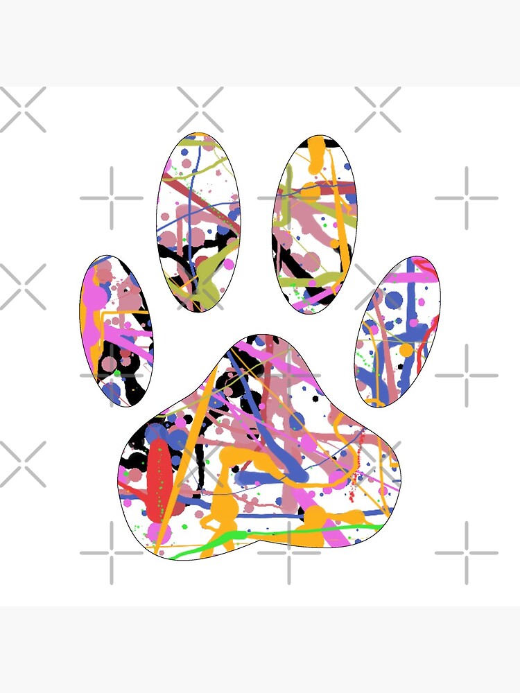 Rainbow Paw Print Sublimation Dog Tags