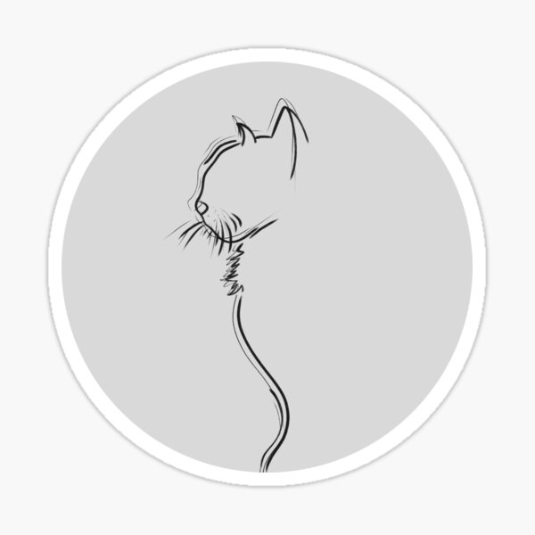 Item preview, Cat. minimalistic in circle with text designed and sold by BeastlyBestie.