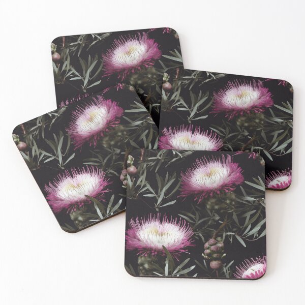 Item preview, Beautiful Native Australian wallpaper for bookcovers and homewares. Melaleuca and blooming flowers, buds and leaves 1. designed and sold by NatTex.