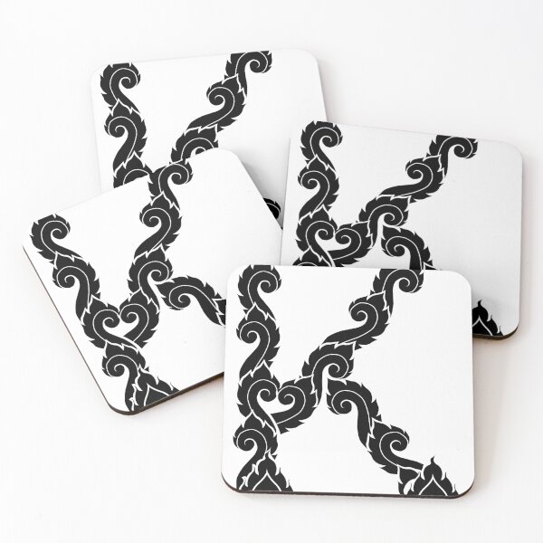 Item preview, Black elegant letter K with Thai art elements. designed and sold by KanyaluckArtist.