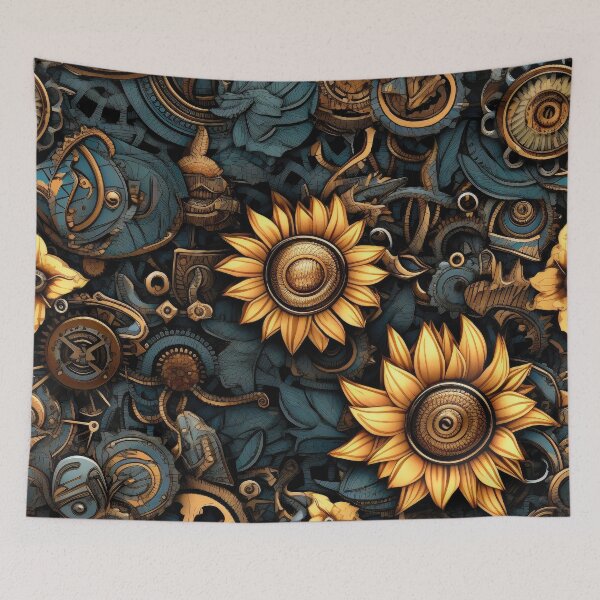 Item preview, Field of Blooming Flowers 10 - Steampunk Edition designed and sold by TheOddBotShop.