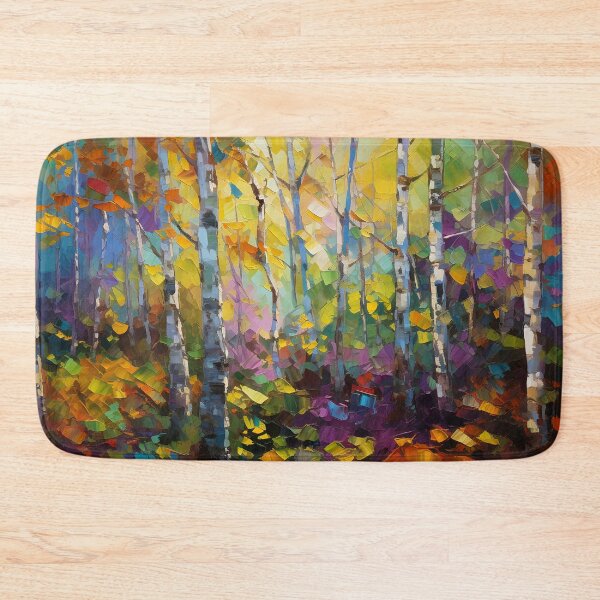 Item preview, Birch woods - impressionist painting 4 designed and sold by Red Witch Art.