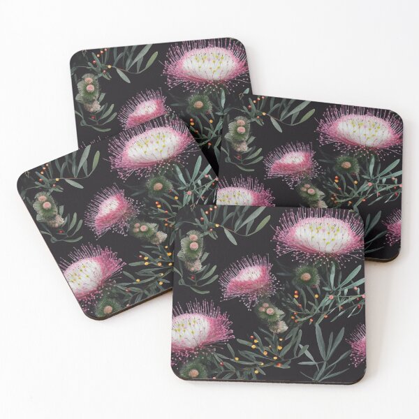 Item preview, Beautiful Native Australian wallpaper for bookcovers and homewares. Melaleuca and blooming flowers, buds and leaves 11 designed and sold by NatTex.