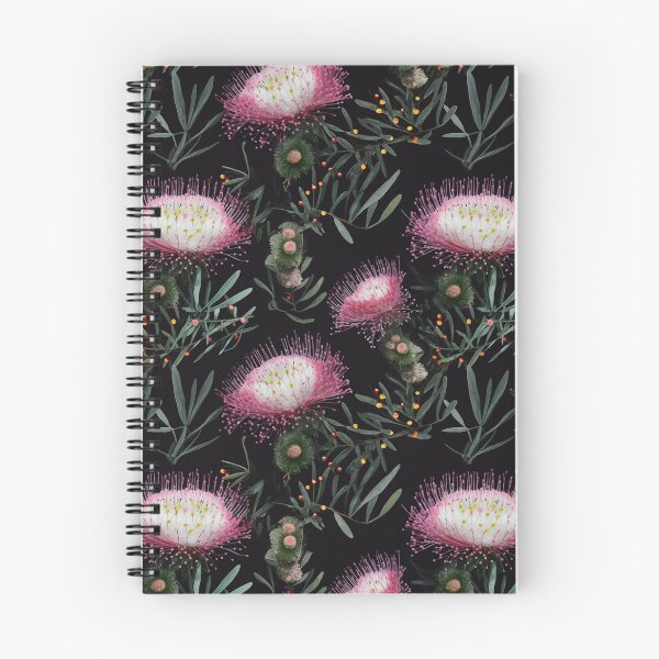 Item preview, Beautiful Native Australian wallpaper for bookcovers and homewares. Melaleuca and blooming flowers, buds and leaves 11 designed and sold by NatTex.