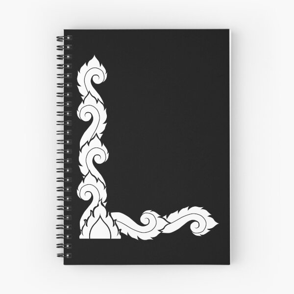 Item preview, White elegant letter L with Thai art elements. designed and sold by KanyaluckArtist.