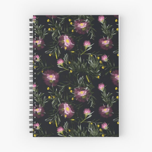 Item preview, Beautiful Native Australian wallpaper for bookcovers and homewares. Melaleuca and blooming flowers, buds and leaves 14 designed and sold by NatTex.