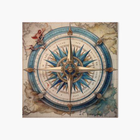 Decorative Antique Compass Sign - Nautical Compass Decor