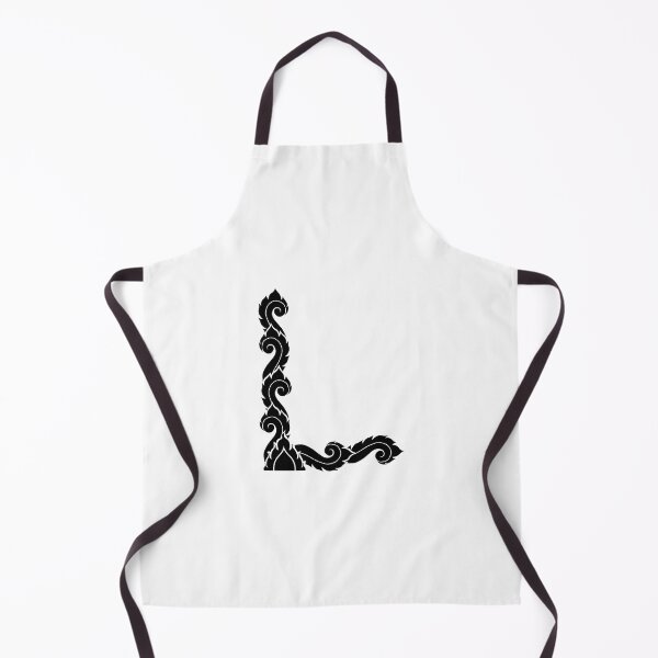 Item preview, Black elegant letter L with Thai art elements. designed and sold by KanyaluckArtist.