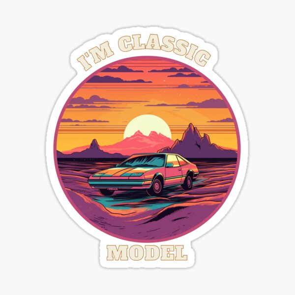 Item preview, I'm A Classic Model. Sunset With Car And Mountains designed and sold by HappyHarmony40.
