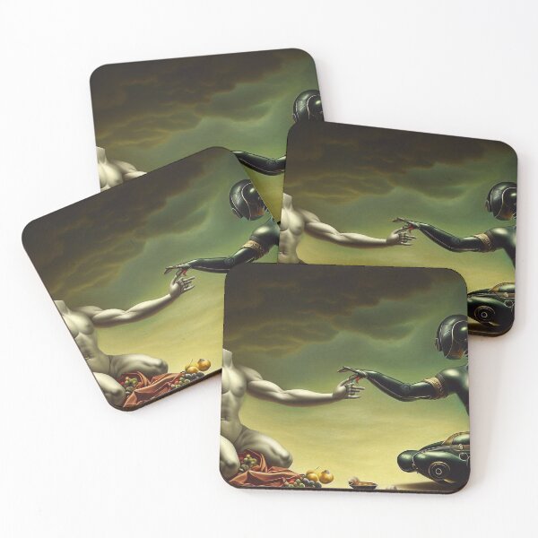 Item preview, Futuristic Interpretation of God and Adam Painting_2 designed and sold by thematics.