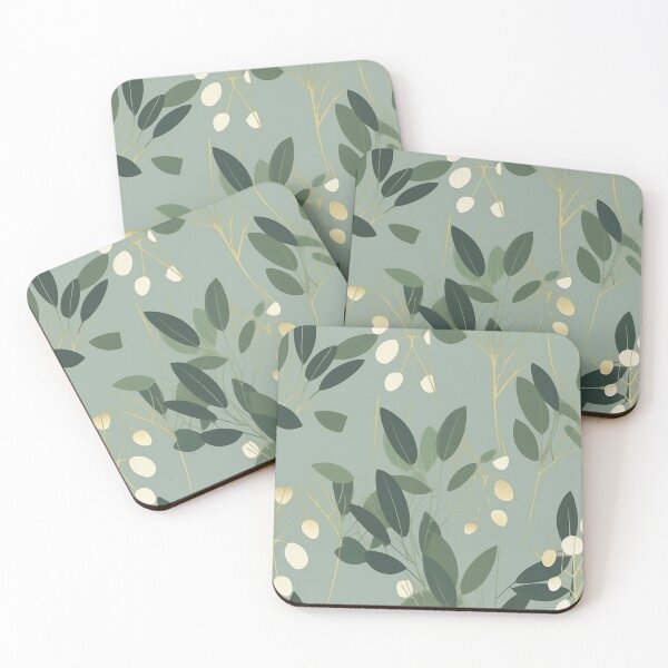 Item preview, Beautiful Native Australian wallpaper for bookcovers and homewares. Minimalist Eucalyptus leaves and golden morning light through the fog 2 designed and sold by NatTex.