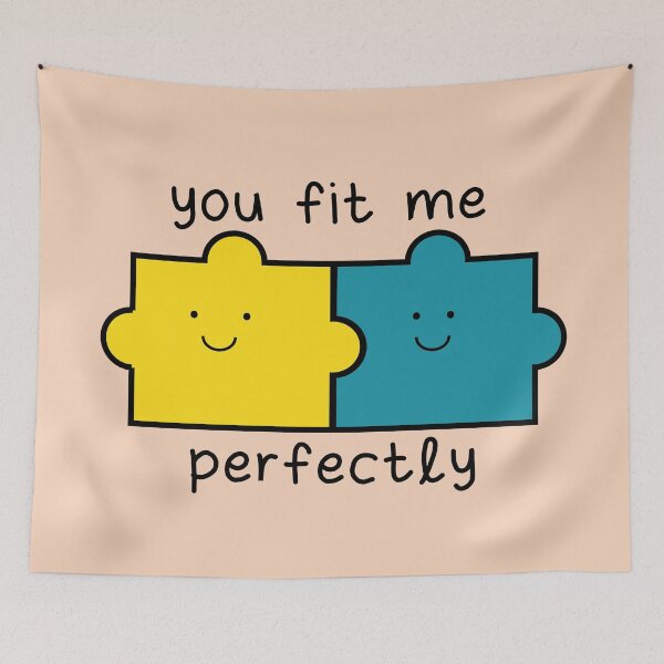 Item preview, You fit me perfectly cute kawaii friends designed and sold by fluffyfamcraft.