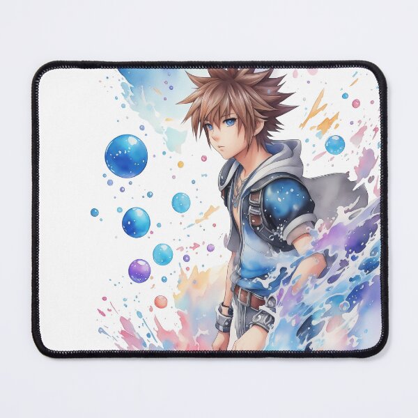 Item preview, Sora Kingdom Hearts Watercolor Fan Art designed and sold by craftyartsdigi.
