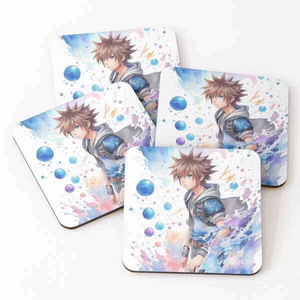 Item preview, Sora Kingdom Hearts Watercolor Fan Art designed and sold by craftyartsdigi.