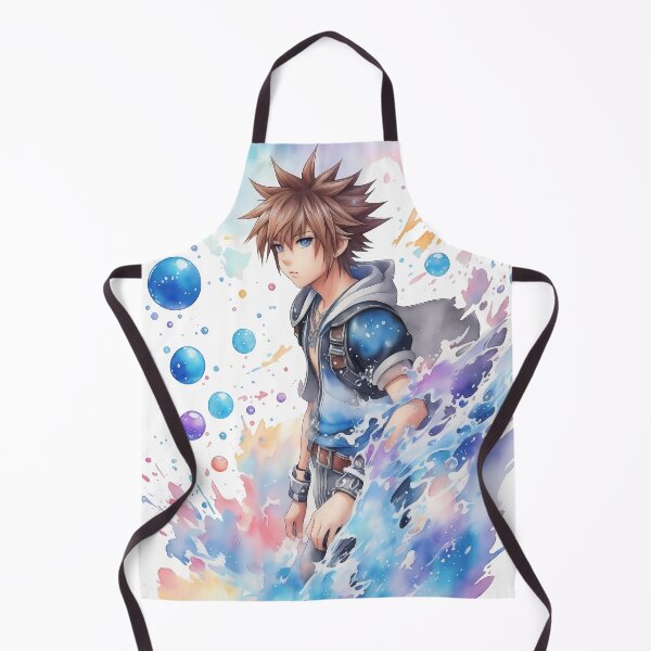 Item preview, Sora Kingdom Hearts Watercolor Fan Art designed and sold by craftyartsdigi.