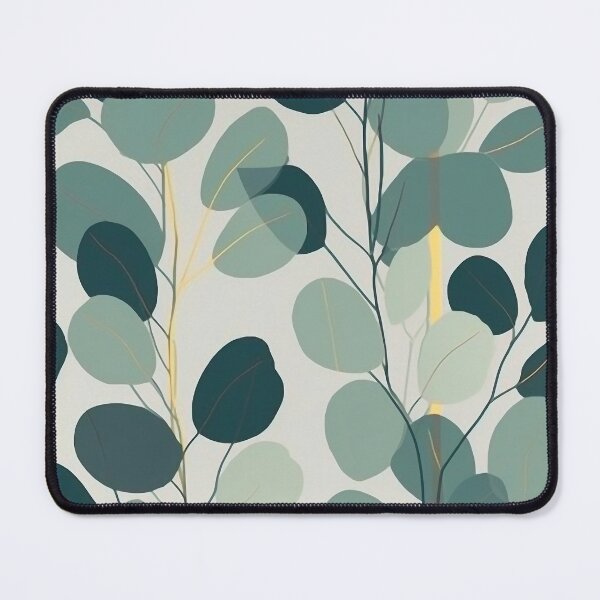 Item preview, Beautiful Native Australian wallpaper for bookcovers and homewares. Minimalist Eucalyptus leaves and golden morning light through the fog 6 designed and sold by NatTex.
