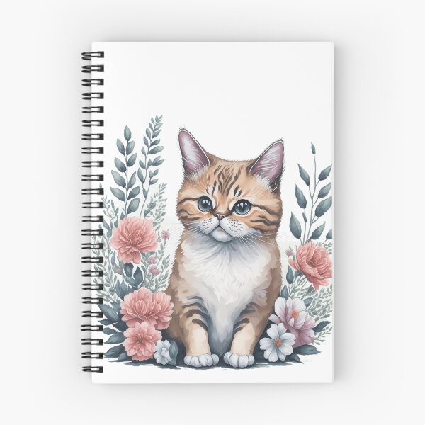 Item preview, Cute Munchkin Cat with flowers designed and sold by Clipartopia.