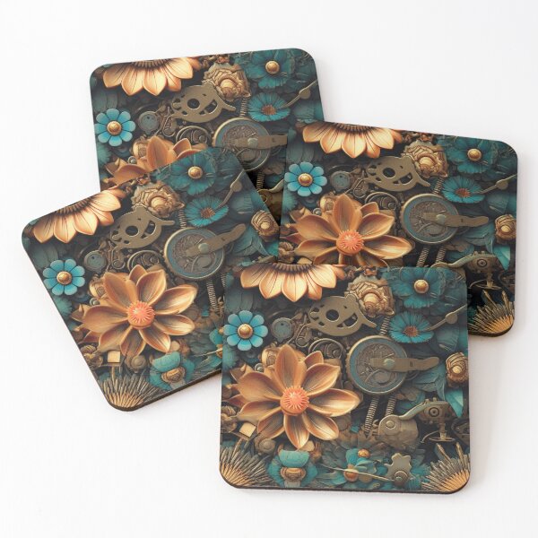 Item preview, Field of Blooming Flowers 11 - Steampunk Edition designed and sold by TheOddBotShop.