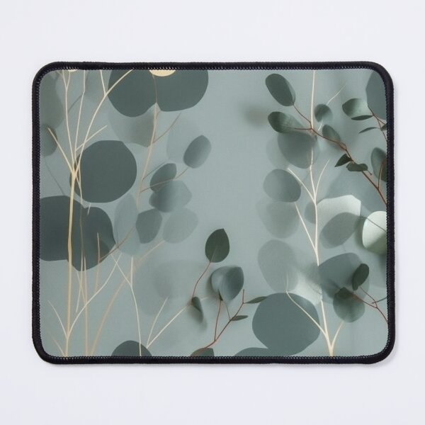 Item preview, Beautiful Native Australian wallpaper for bookcovers and homewares. Minimalist Eucalyptus leaves and golden morning light through the fog 7 designed and sold by NatTex.