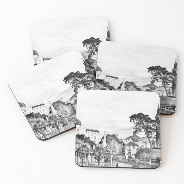 Item preview, Portmeirion village 2, grayscale designed and sold by paulboizot.
