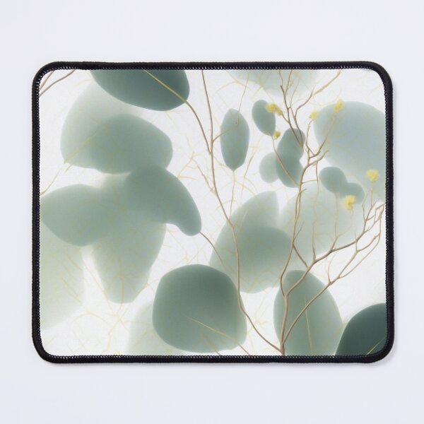 Item preview, Beautiful Native Australian wallpaper for bookcovers and homewares. Minimalist Eucalyptus leaves and golden morning light through the fog 11 designed and sold by NatTex.