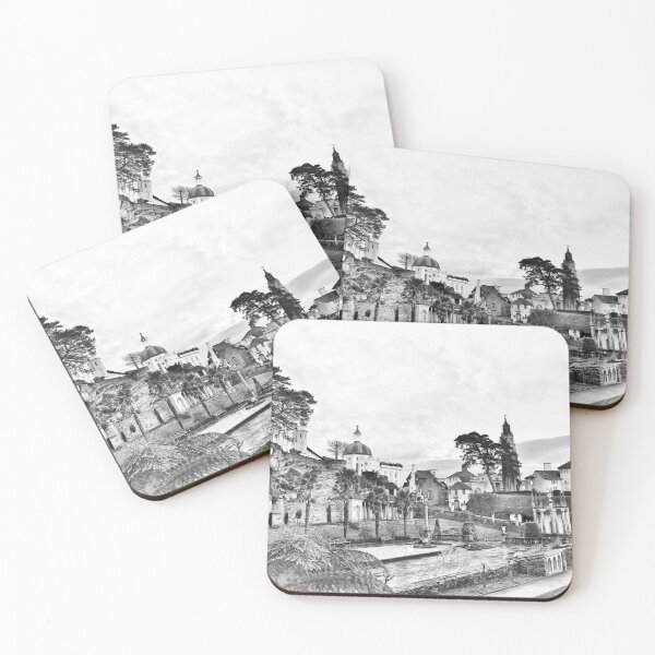 Item preview, Portmeirion village 1, grayscale designed and sold by paulboizot.