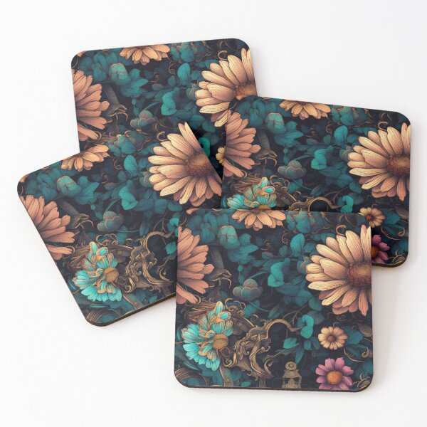 Item preview, Field of Blooming Flowers 12 - Steampunk Edition designed and sold by TheOddBotShop.