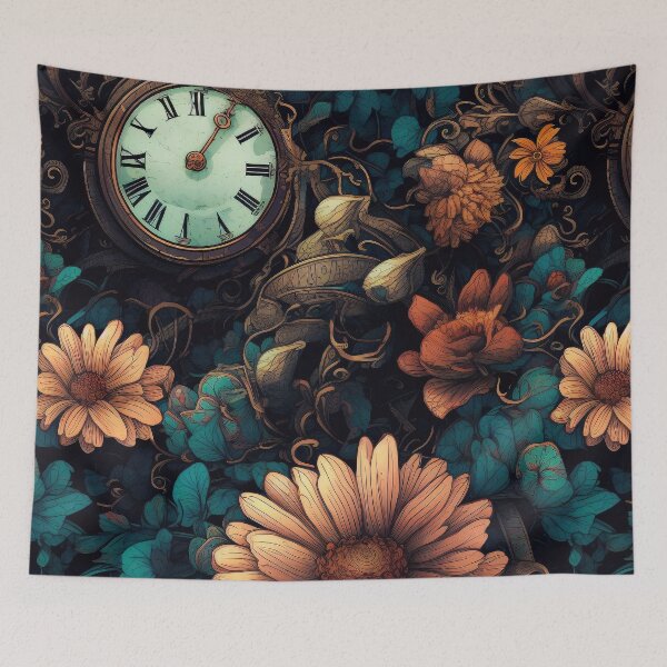Item preview, Field of Blooming Flowers 12 - Steampunk Edition designed and sold by TheOddBotShop.