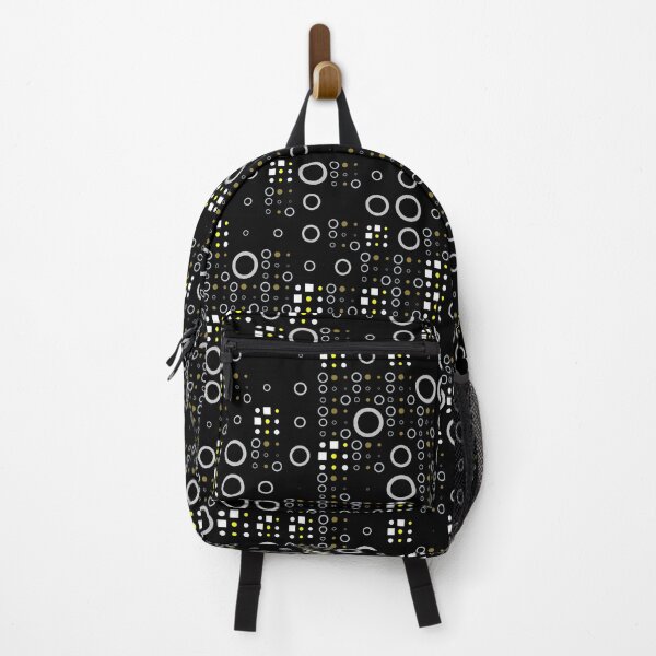 Artikelvorschau, Pattern of Circles and Squares in Black White and Yellow entworfen und verkauft von Trevor Hirst.
