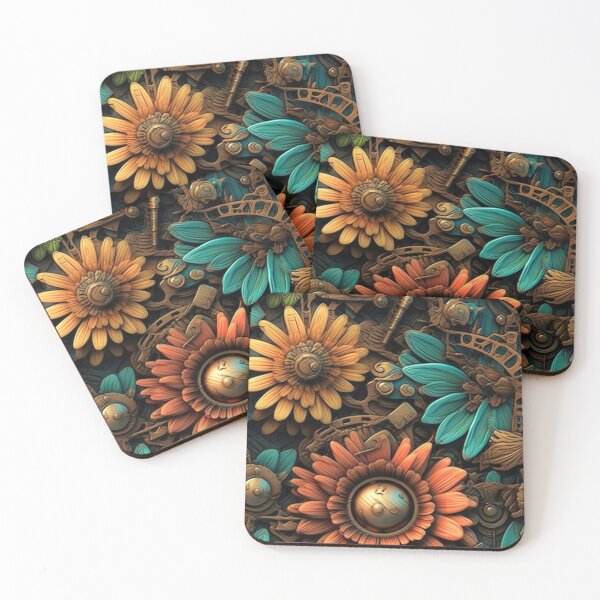 Item preview, Field of Blooming Flowers 14 - Steampunk Edition designed and sold by TheOddBotShop.