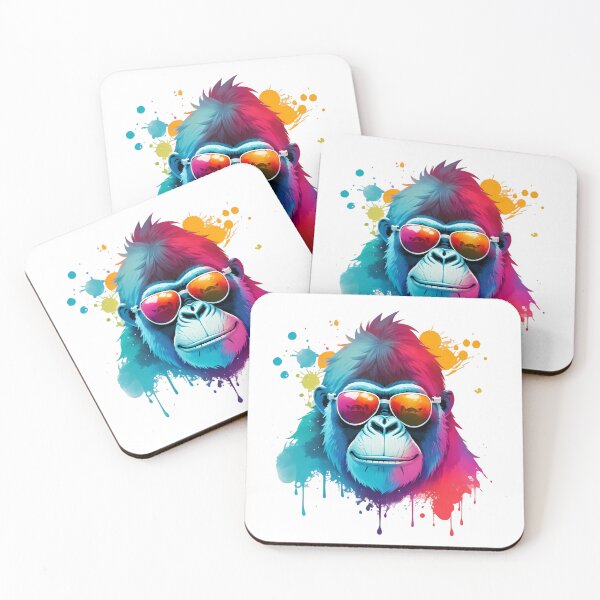 Item preview,  Cute Monkey with sunglasses sticker tshirt designed and sold by Arabic Ink Studio.