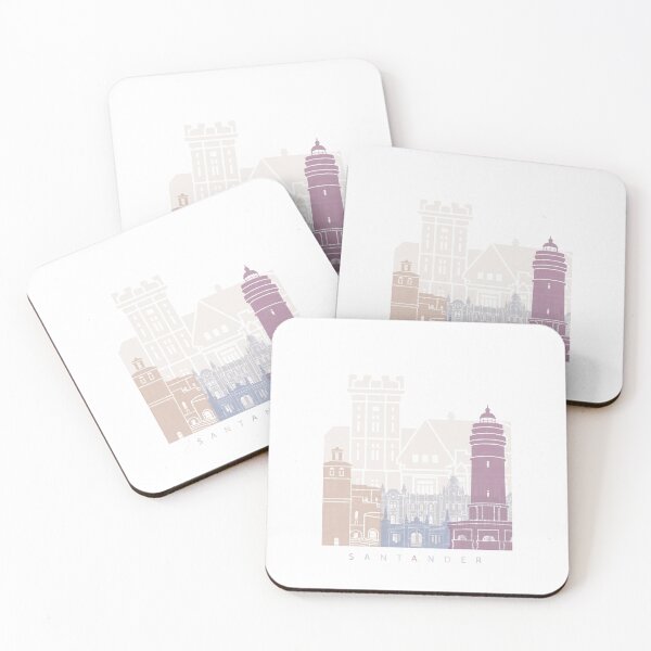 Item preview, SANTANDER SKYLINE POSTER PASTEL designed and sold by paulrommer.
