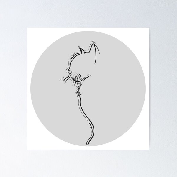 Item preview, Cat. minimalistic in circle with text designed and sold by BeastlyBestie.