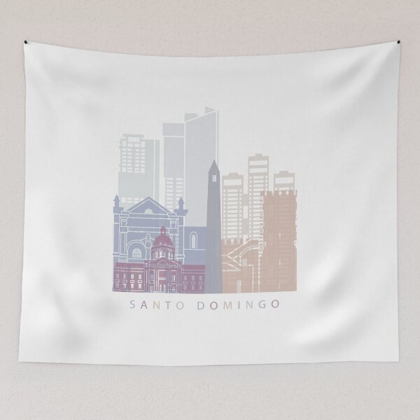 Item preview, SANTO DOMINGO SKYLINE POSTER PASTEL designed and sold by paulrommer.