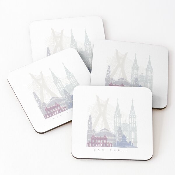 Item preview, SAO PAULO  SKYLINE POSTER PASTEL designed and sold by paulrommer.