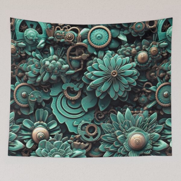 Item preview, Field of Blooming Flowers 15 - Steampunk Edition designed and sold by TheOddBotShop.