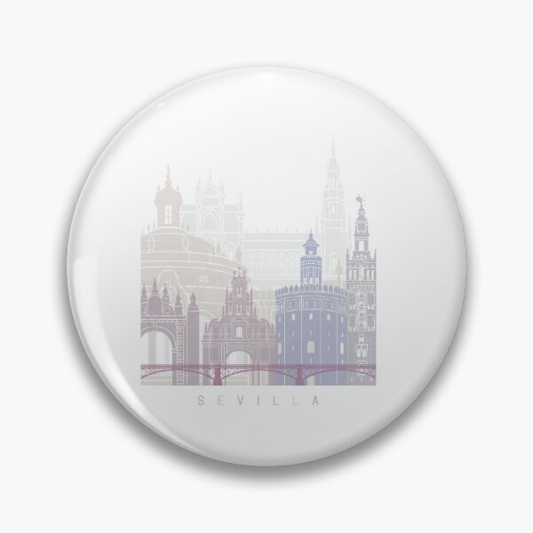 Item preview, SEVILLE SKYLINE POSTER PASTEL designed and sold by paulrommer.