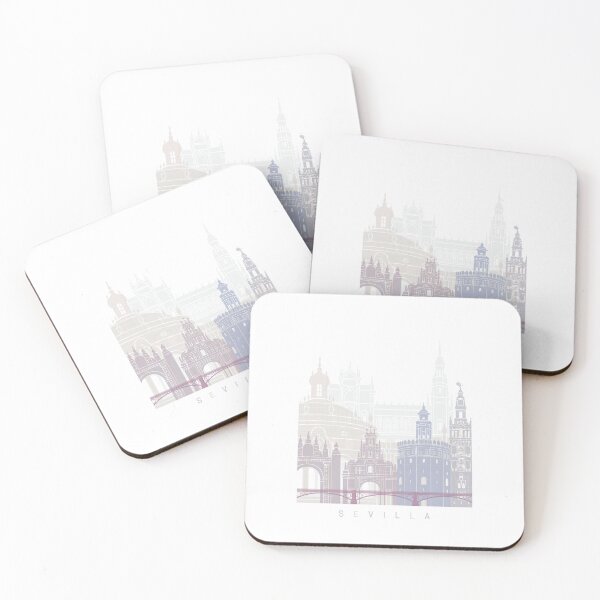 Item preview, SEVILLE SKYLINE POSTER PASTEL designed and sold by paulrommer.