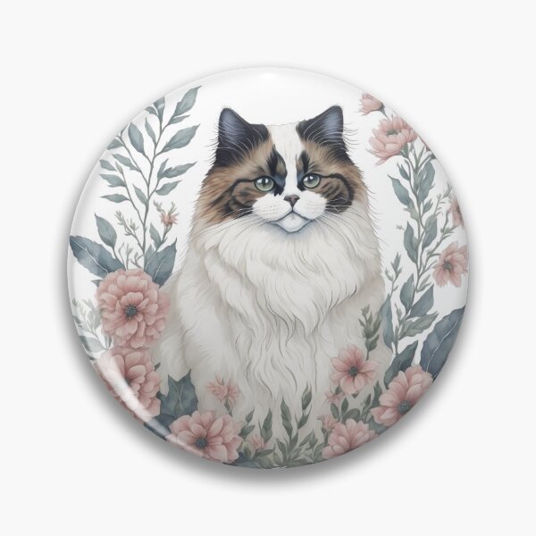 Item preview, Cute Ragdoll with Flowers designed and sold by Clipartopia.