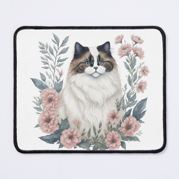 Item preview, Cute Ragdoll with Flowers designed and sold by Clipartopia.