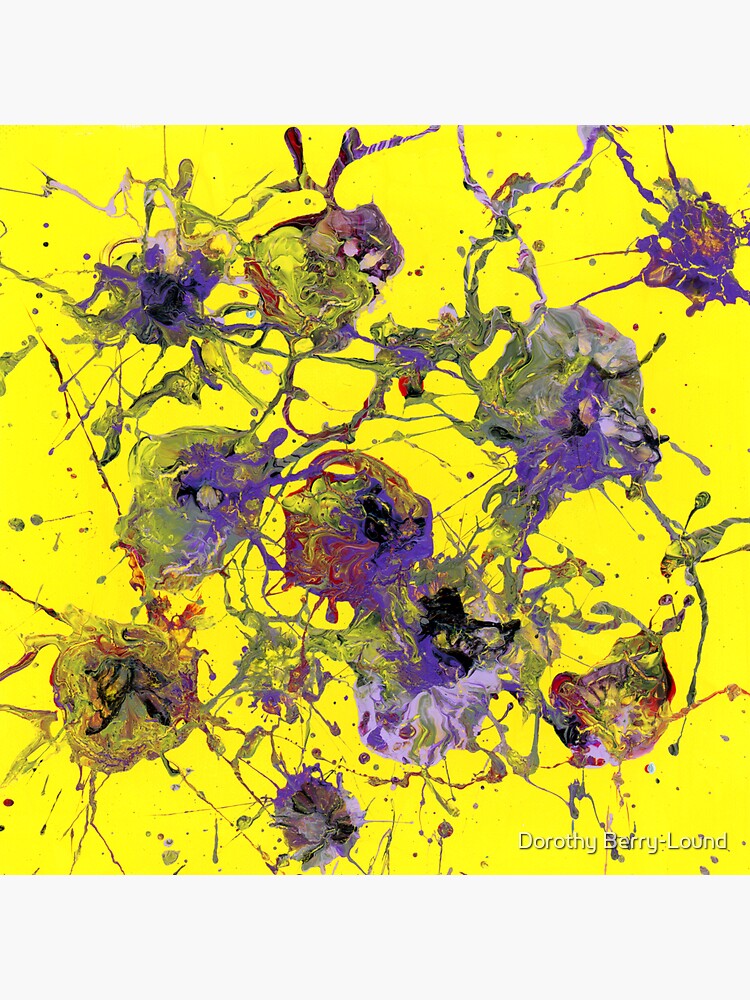 Thumbnail 3 of 3, Sticker, Sun Dance Vibrant Hammer Smash Abstract designed and sold by ShannathShima.