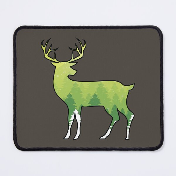 Item preview, Snowing mountain illustration on a reindeer face designed and sold by Donutlovers.