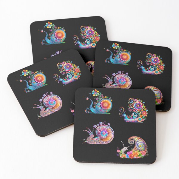 Item preview, Abstract Floral Snails - Whimsical Sticker Pack designed and sold by InsomniaSticker.