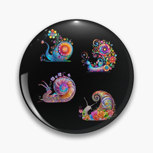 Item preview, Abstract Floral Snails - Whimsical Sticker Pack designed and sold by InsomniaSticker.